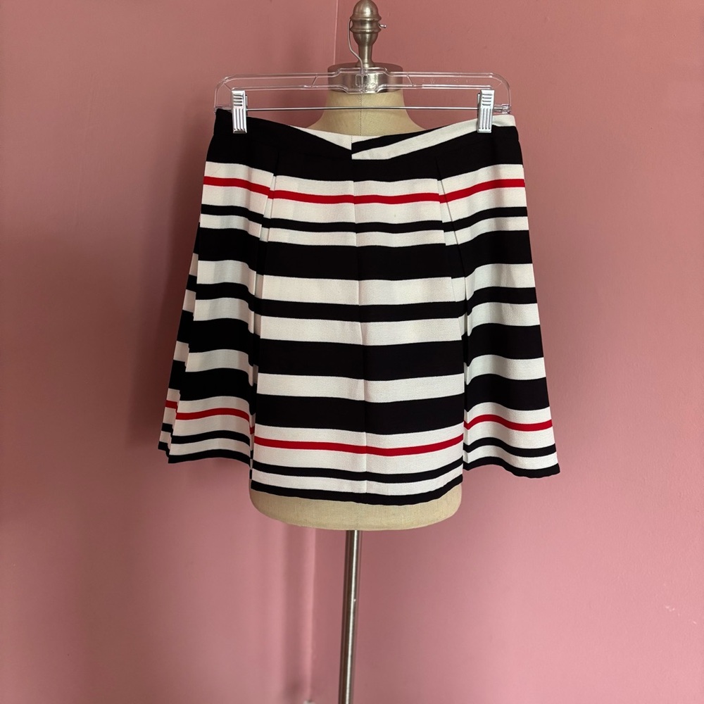 Wells Grace Striped Black and White Skirt